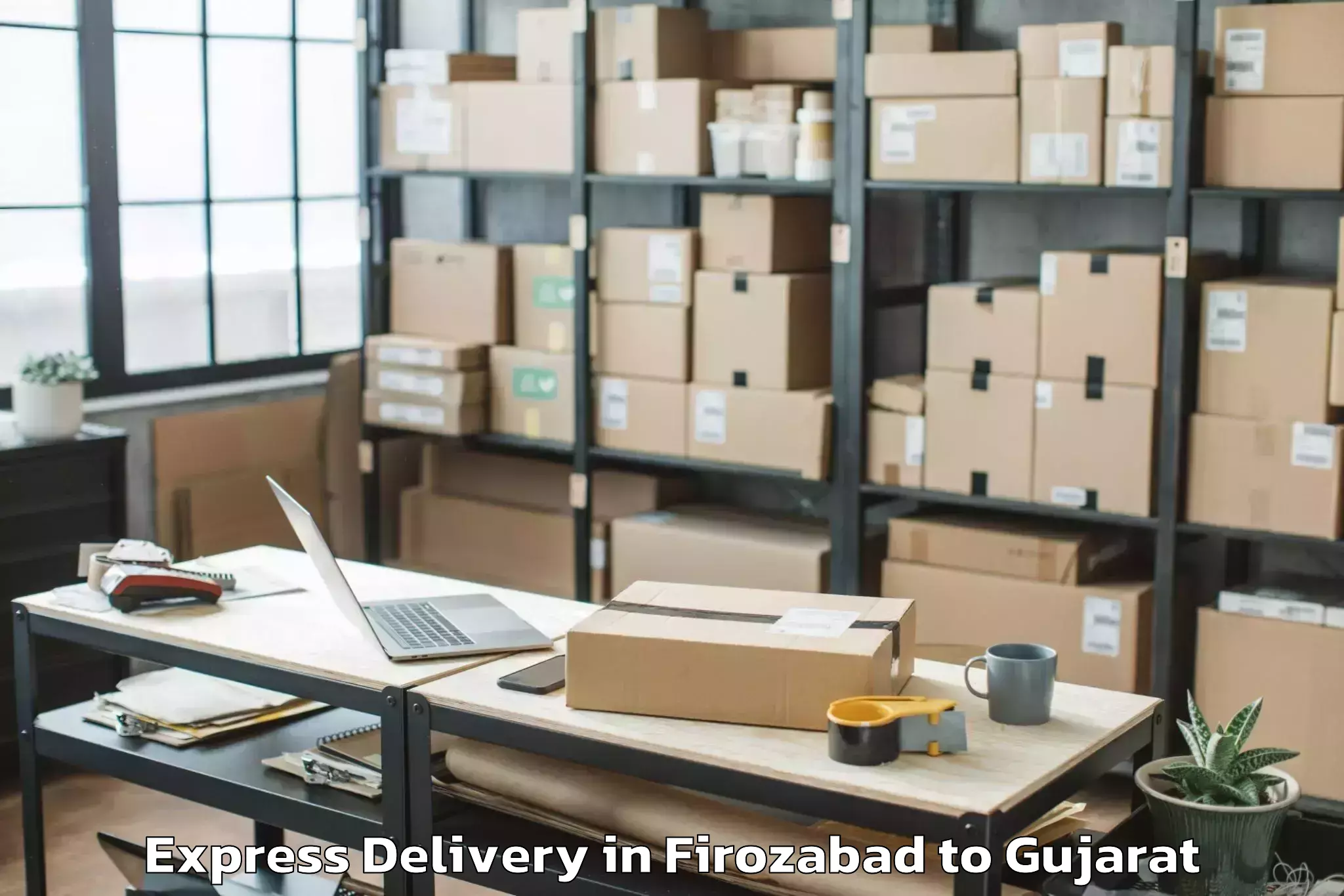 Book Firozabad to Malpur Express Delivery Online